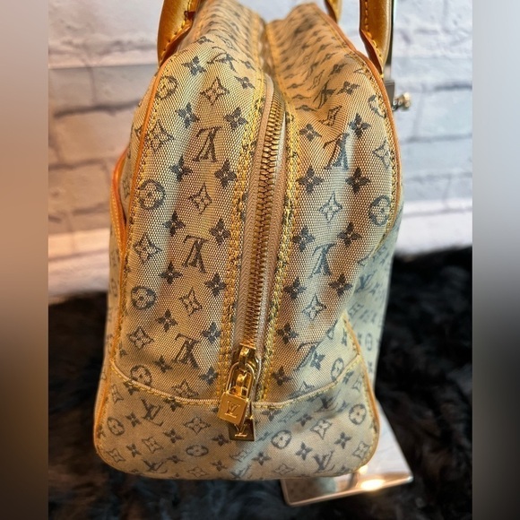 LOUIS VUITTON Blue Monogram Mini Marie Mini Lin Boston Bag - Picture 5 of 14